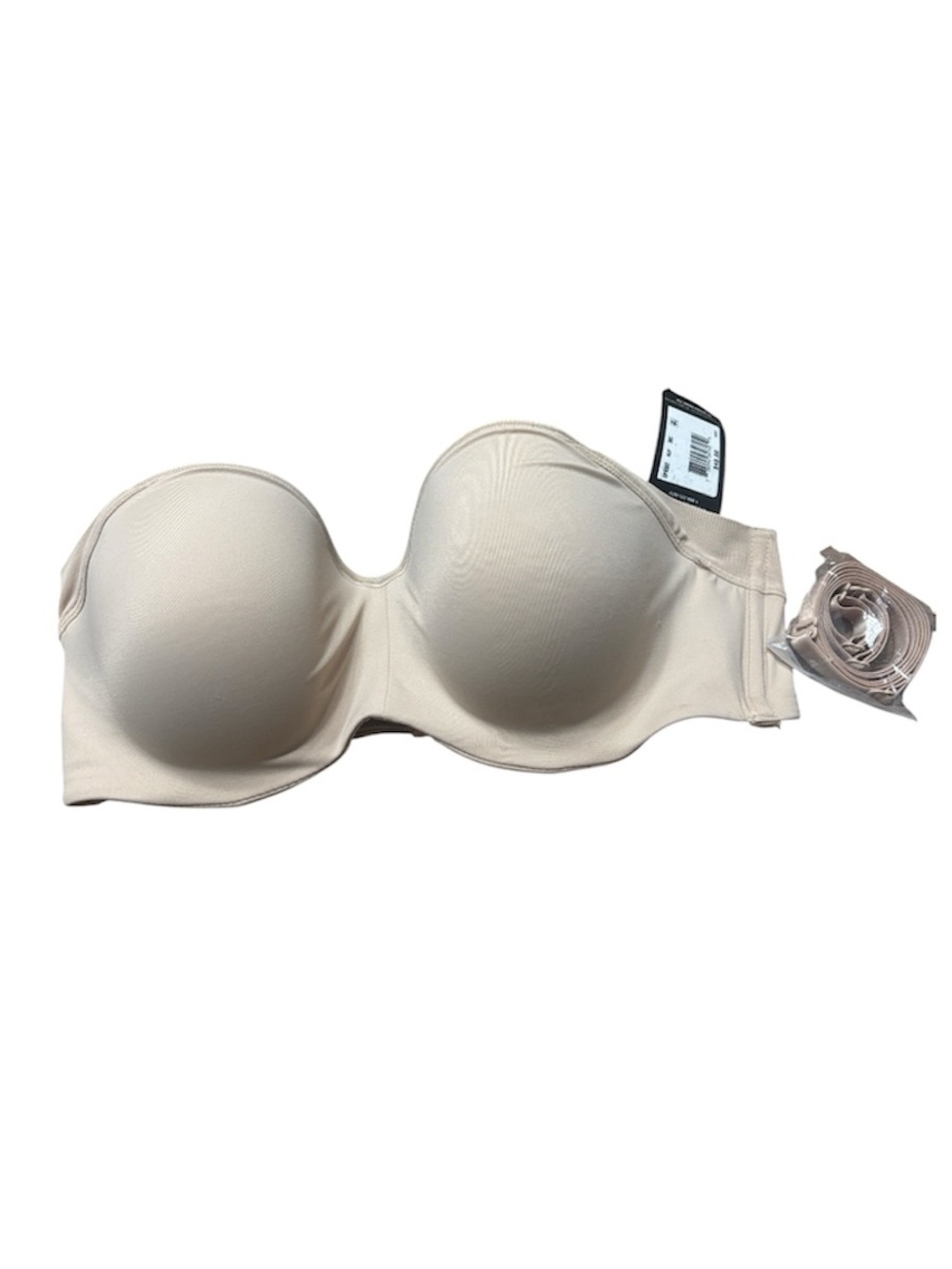 NEW Bali Smoothing 8-Way Strapless Bra Multi-straps Tan Nude Size 38C